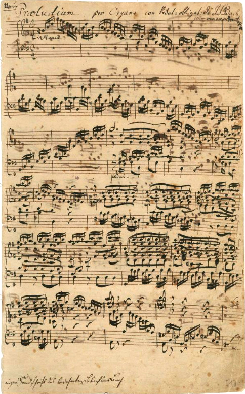 Manuscript Bach Noten